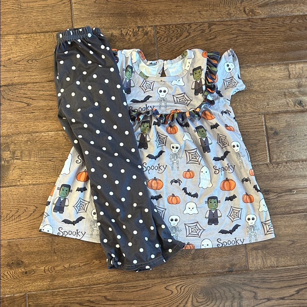 Kids Halloween Matching Set - Spooky Print